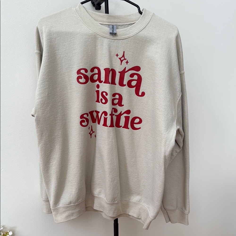 Santa Is a Swiftie Cream Sweatshirt